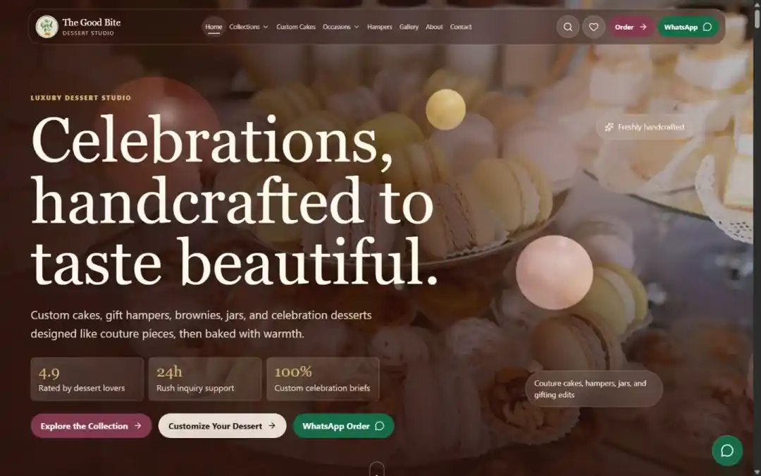 The Good Bite project interface preview by Sati Tech