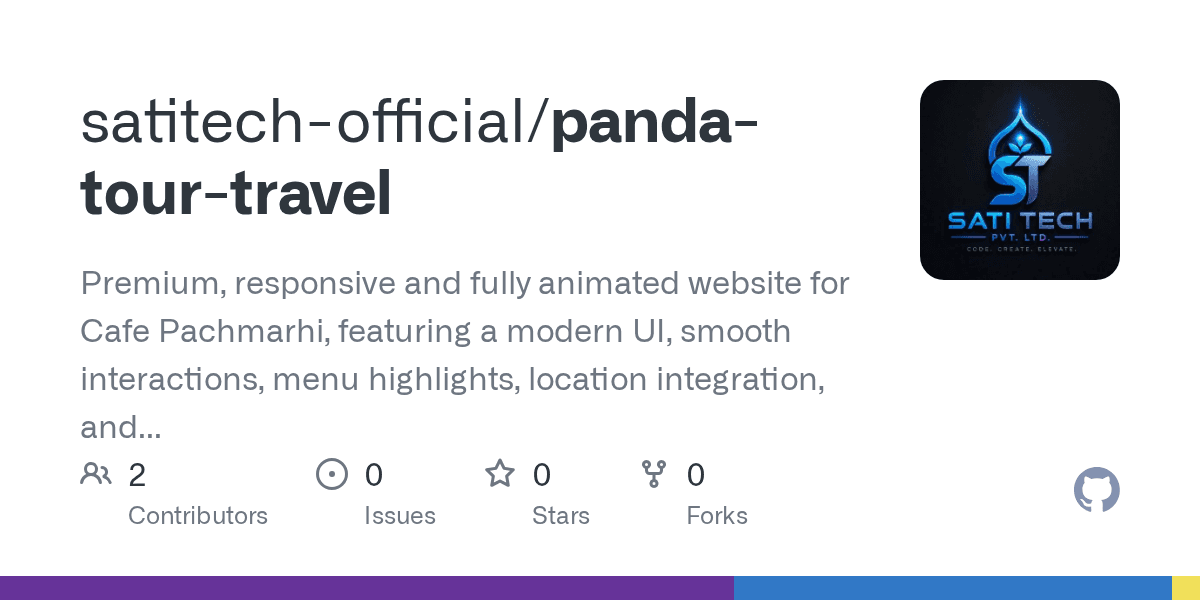 Panda Tour Travel project interface preview by Sati Tech