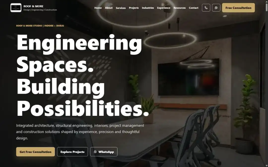 Roof & More project interface preview by Sati Tech